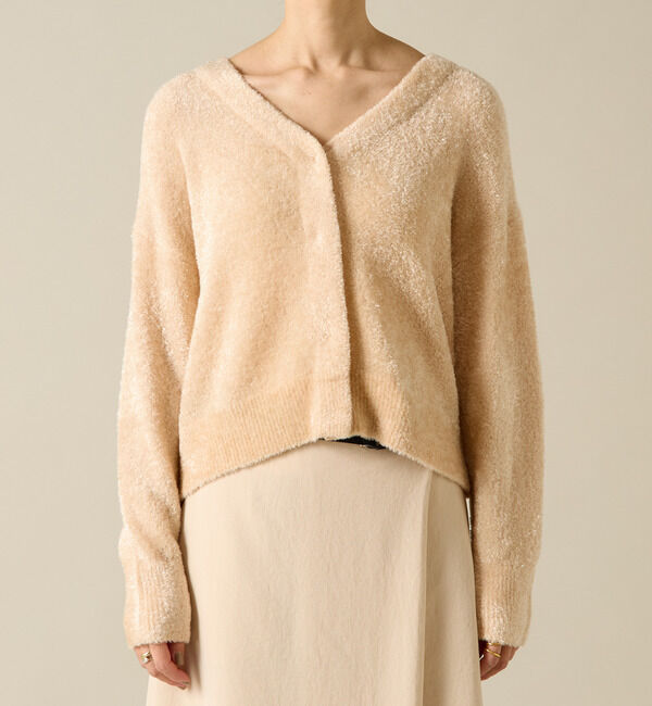 Liesse「2WAYラメニット」|カーディガン|