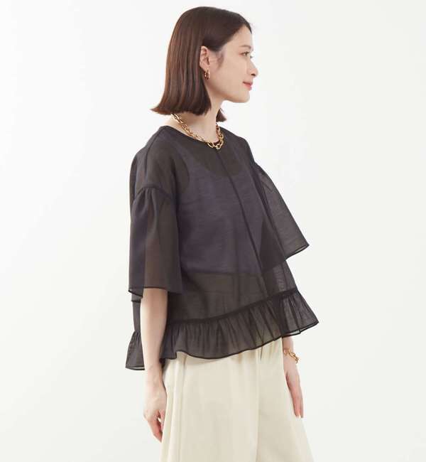 Soffitto「シアーフリルブラウス」|シャツ・ブラウス|