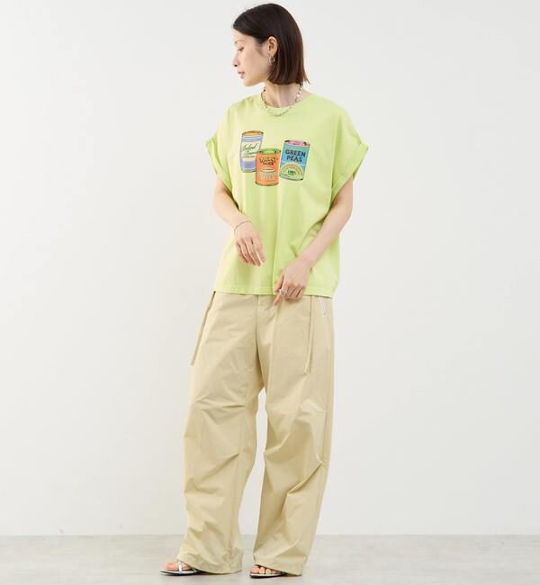 Soffitto「ヴィンテージ風プリント入りフレンチスリーブTシャツ」|Tシャツ・カットソー|