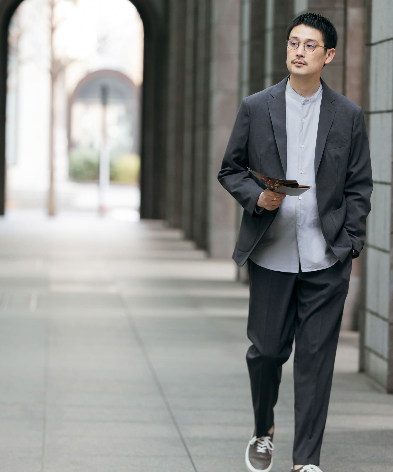 URBAN RESEARCH DOORS「LIFE STYLE TAILOR　リネンライクコンフォータブルパンツ」|スラックス|