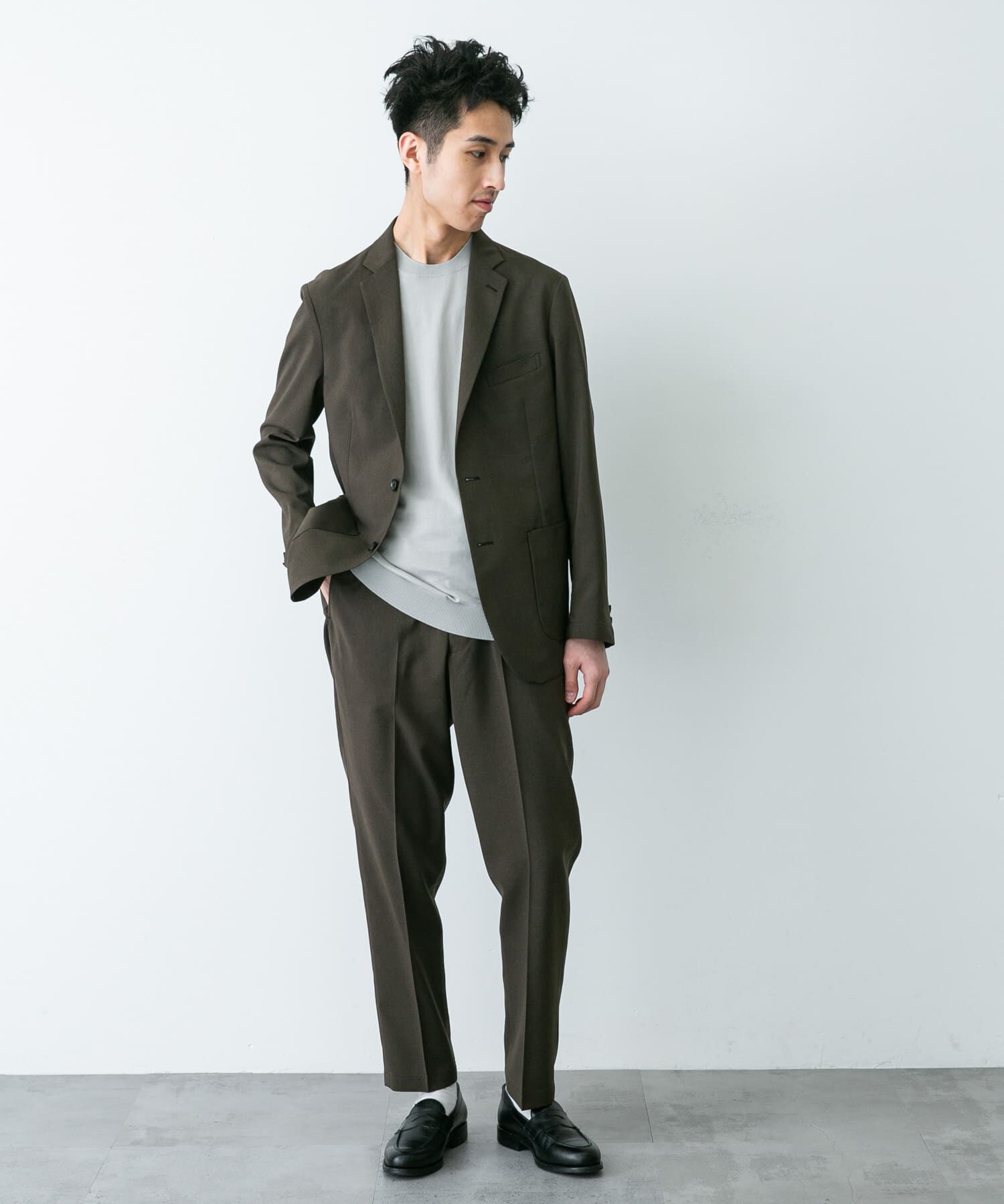 URBAN RESEARCH DOORS「LIFE STYLE TAILOR　リネンライクコンフォータブルパンツ」|スラックス|