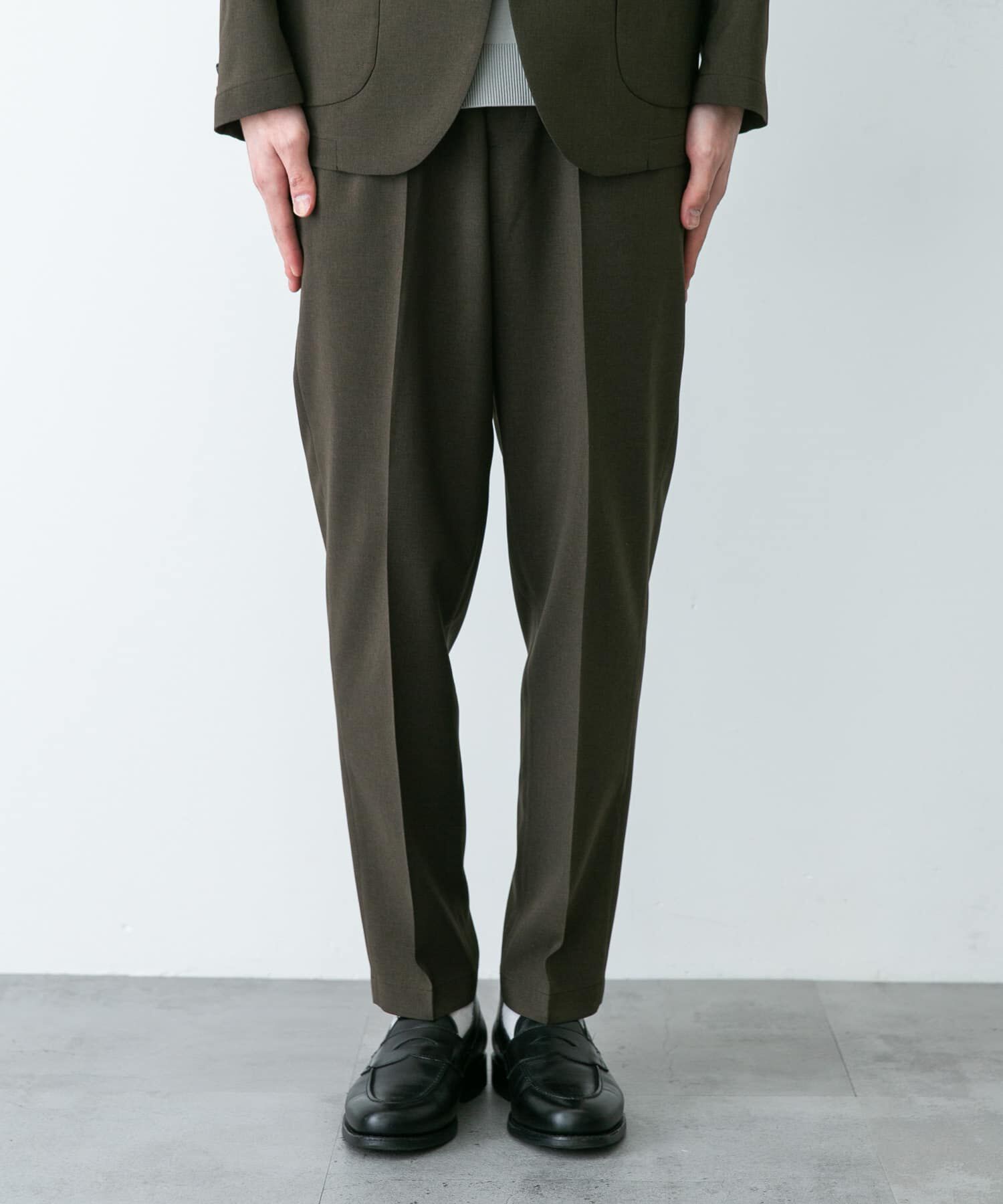 URBAN RESEARCH DOORS「LIFE STYLE TAILOR　リネンライクコンフォータブルパンツ」|スラックス|