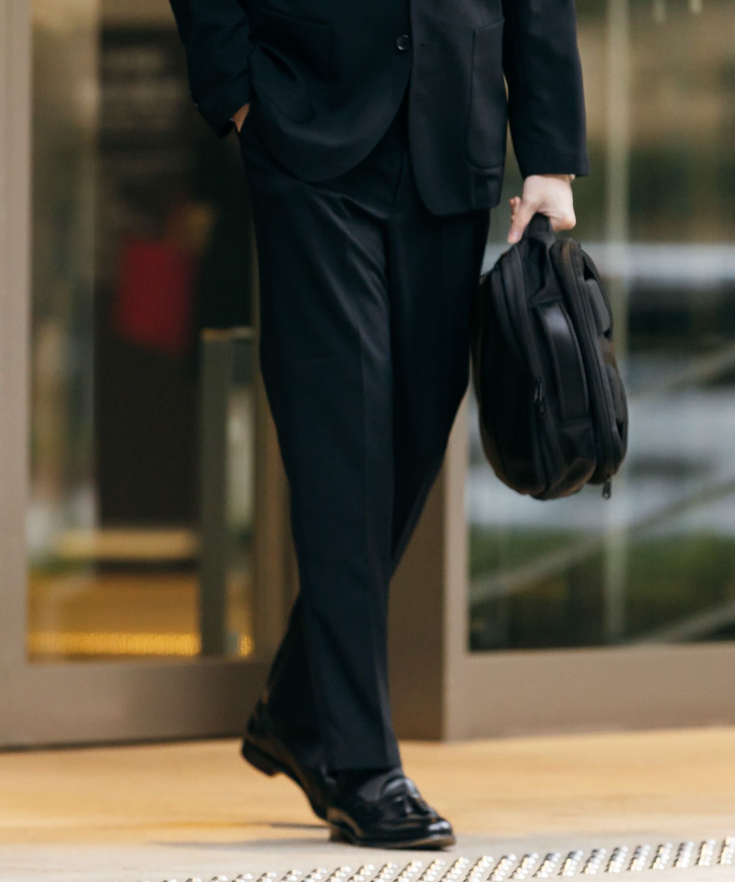 URBAN RESEARCH DOORS「LIFE STYLE TAILOR　リネンライクコンフォータブルパンツ」|スラックス|