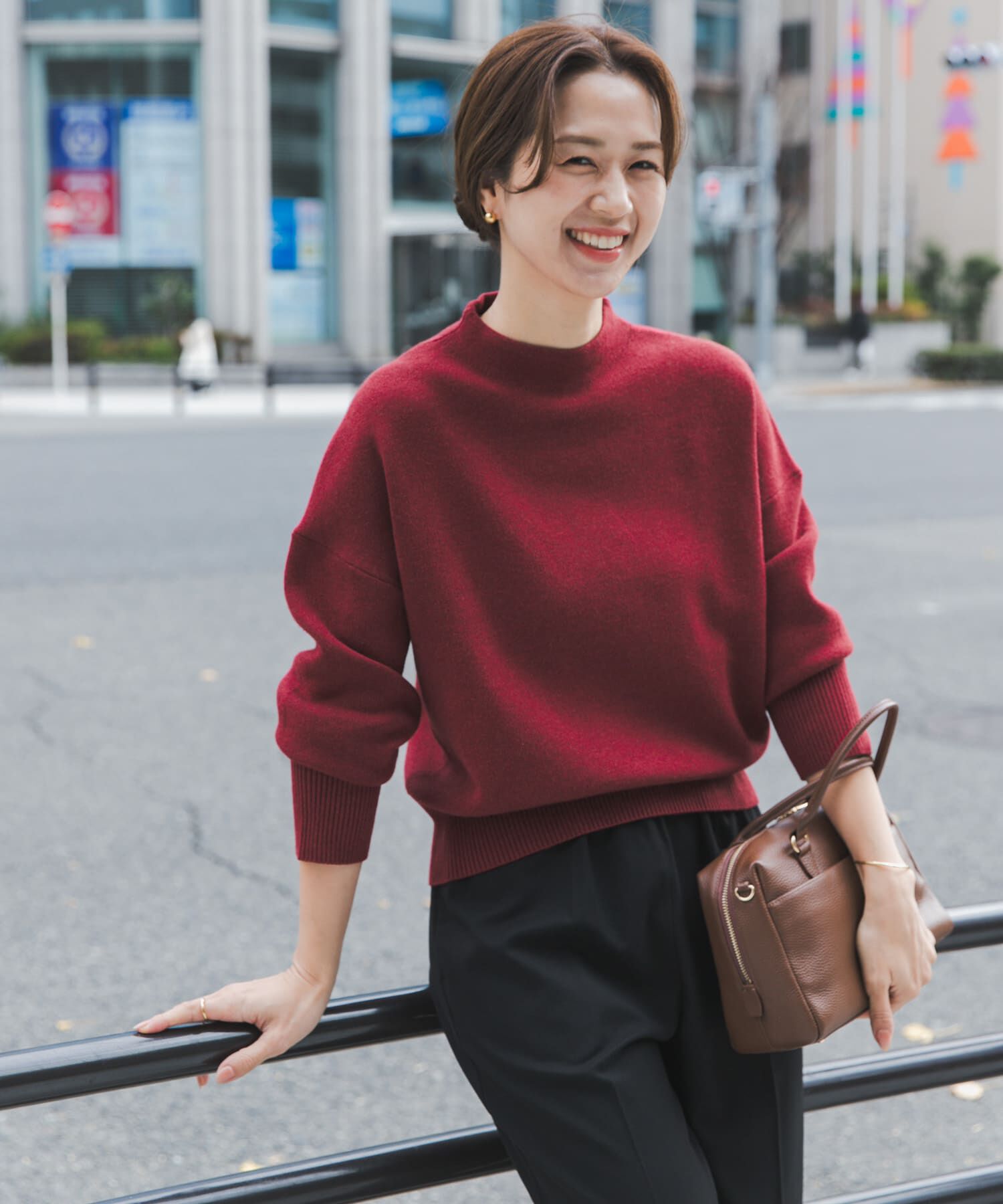 URBAN RESEARCH DOORS「『蓄熱/洗濯可』ボトルネックKNITプルオーバー」|ニット・セーター|