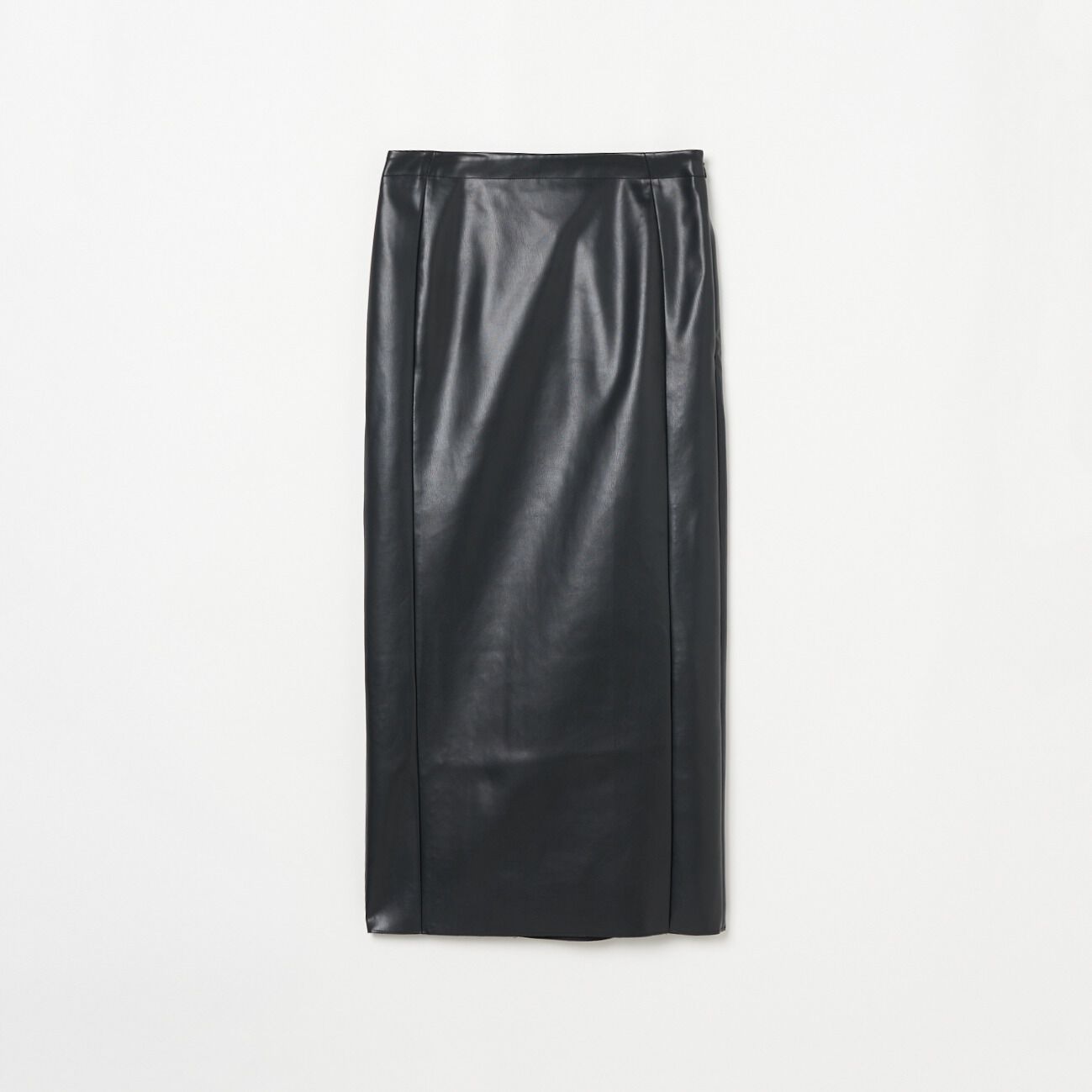 HELIOPOLE「HELIOPOLE SYNTHETIC MATERIAL I LINE SKIRT」|スカート|ブラック