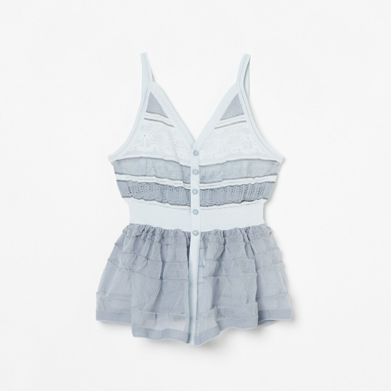  「boussole LACE CAMI CARDIGAN」|ニット・セーター|ライトグレー