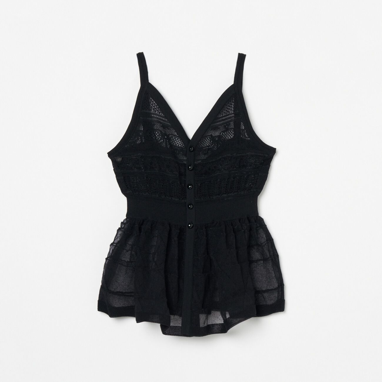  「boussole LACE CAMI CARDIGAN」|ニット・セーター|ブラック