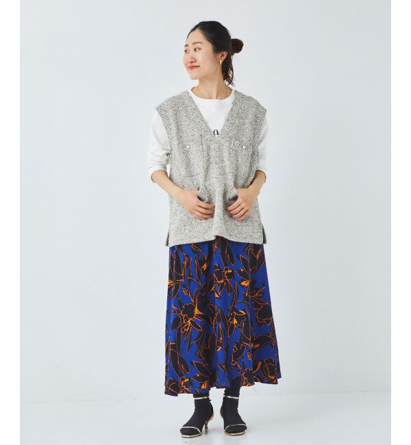 le.coeur blanc「IPEKER プリントフレアスカート」|フレア|