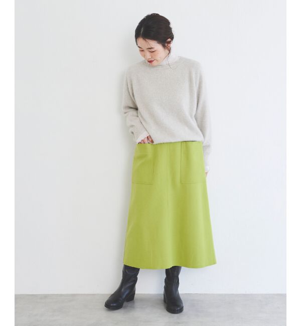 le.coeur blanc「ジャージーメルトントラペーズスカート」|スカート|