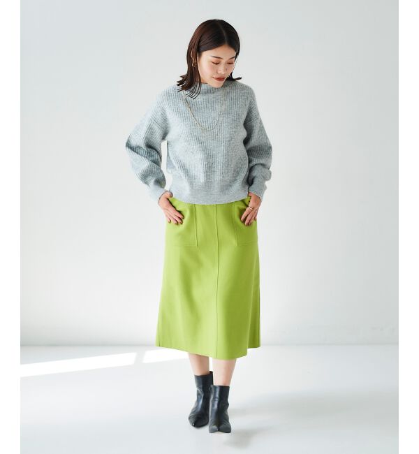 le.coeur blanc「ジャージーメルトントラペーズスカート」|スカート|