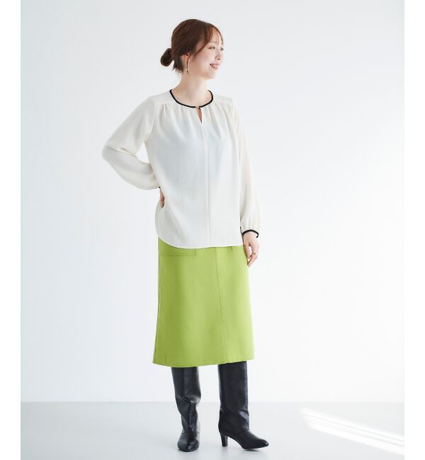 le.coeur blanc「ジャージーメルトントラペーズスカート」|スカート|