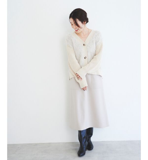 le.coeur blanc「ジャージーメルトントラペーズスカート」|スカート|