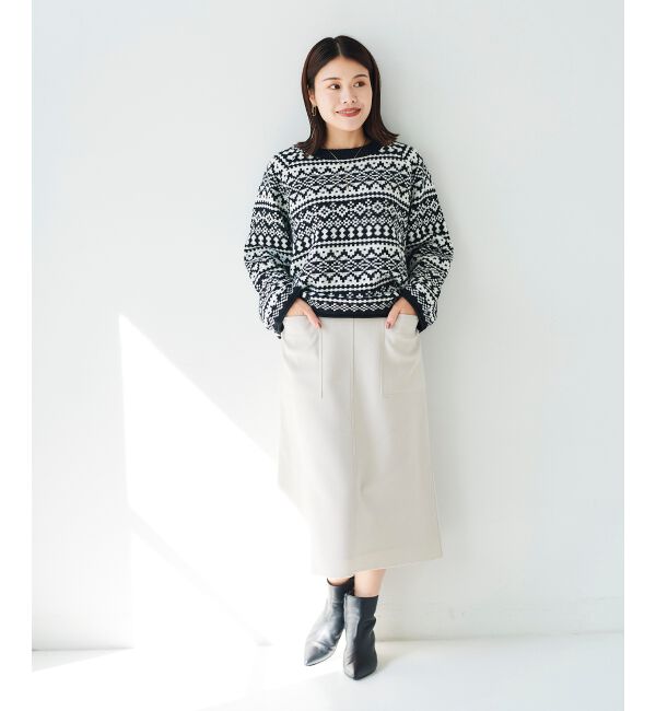 le.coeur blanc「ジャージーメルトントラペーズスカート」|スカート|