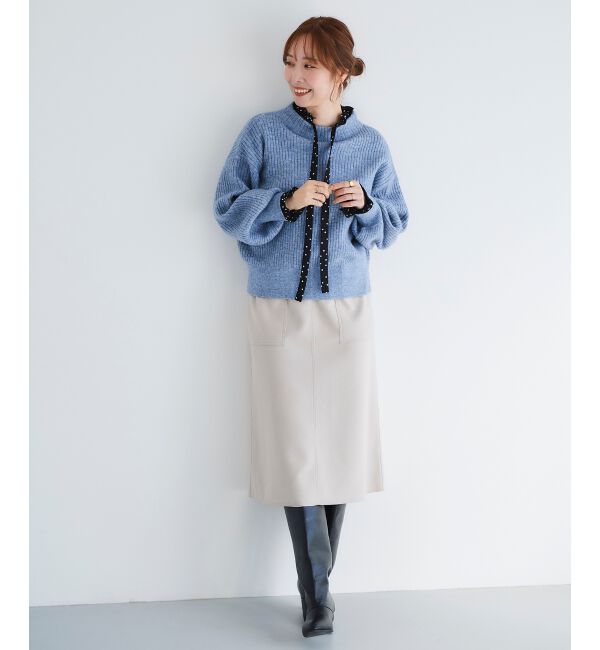 le.coeur blanc「ジャージーメルトントラペーズスカート」|スカート|