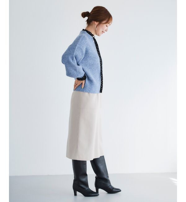 le.coeur blanc「ジャージーメルトントラペーズスカート」|スカート|