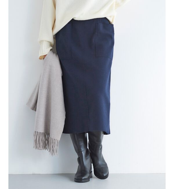 le.coeur blanc「ジャージーメルトントラペーズスカート」|スカート|