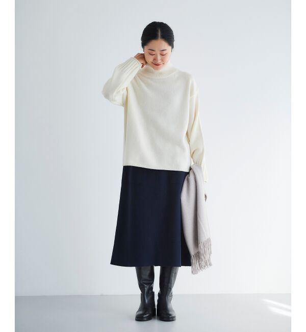 le.coeur blanc「ジャージーメルトントラペーズスカート」|スカート|