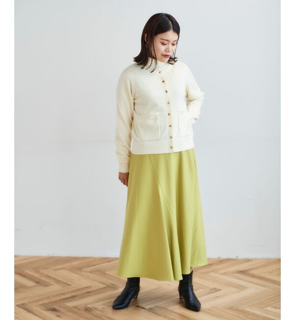 le.coeur blanc「《手洗い可能》カシミヤタッチフレアスカート」|フレア|