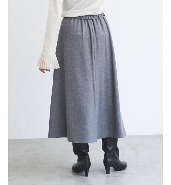 le.coeur blanc「《手洗い可能》カシミヤタッチフレアスカート」|フレア|