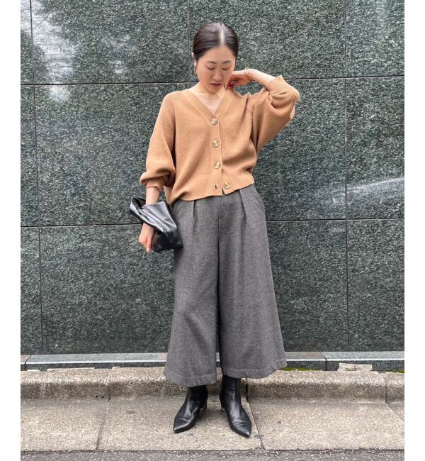 le.coeur blanc「ウォッシャブルツイードライクタックワイドクロップドパンツ」|その他|