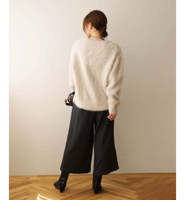 le.coeur blanc「ウォッシャブルツイードライクタックワイドクロップドパンツ」|その他|