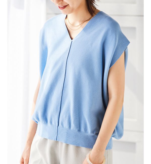 le.coeur blanc「《手洗い可能》ガーターアミコクーンシルエットニット」|ニット・セーター|