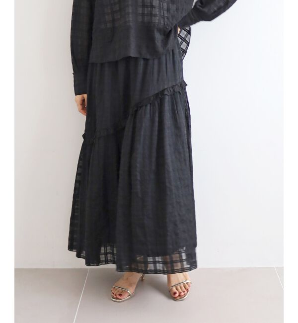 le.coeur blanc「Fanakaシャドーチェックスカート」|スカート|