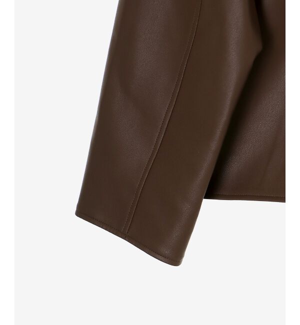 le.coeur blanc「ノーカラーリングドットボタン合皮ジャケット」|その他|