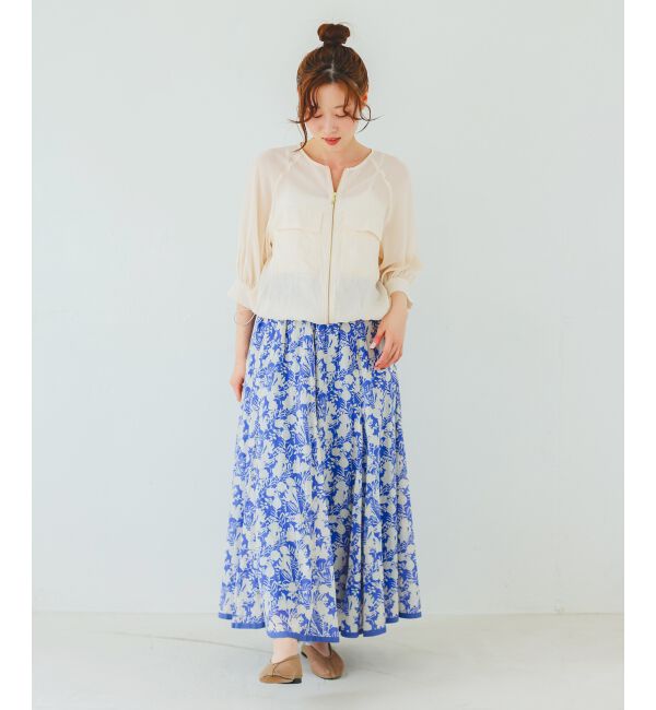  「《手洗い可能》Fanaka別注バイカラーフラワースカート」|スカート|