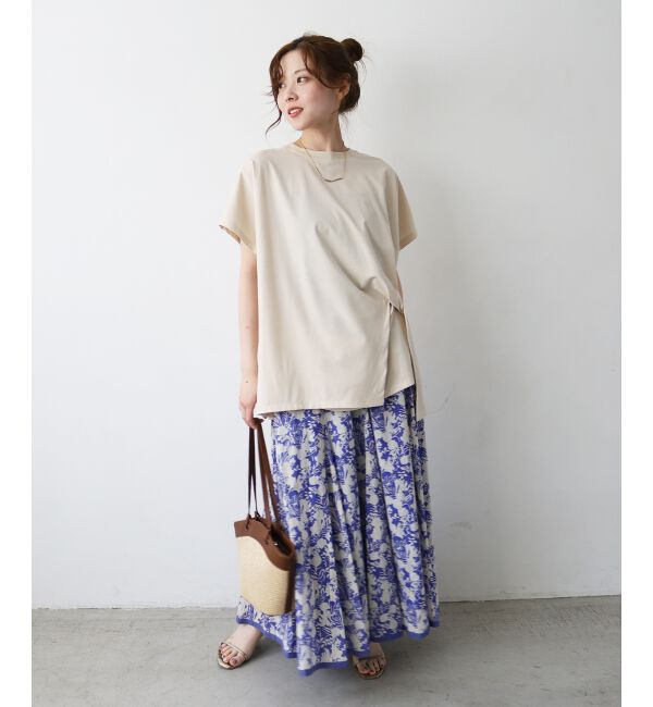  「《手洗い可能》Fanaka別注バイカラーフラワースカート」|スカート|