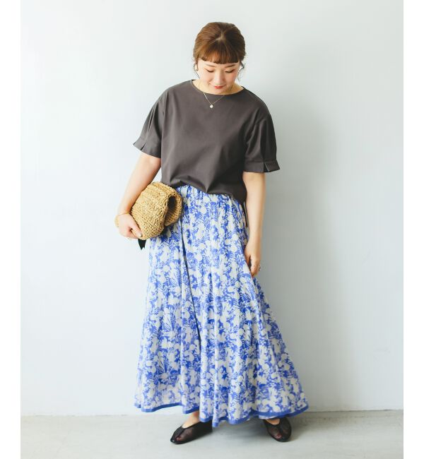  「《手洗い可能》Fanaka別注バイカラーフラワースカート」|スカート|