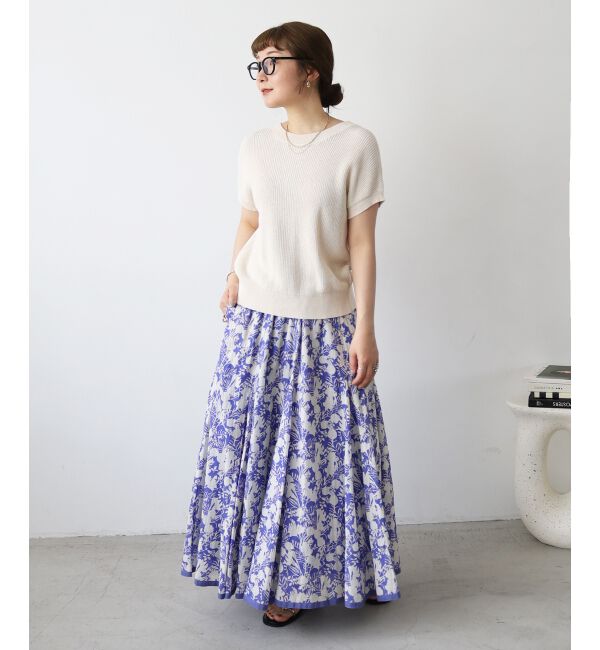  「《手洗い可能》Fanaka別注バイカラーフラワースカート」|スカート|