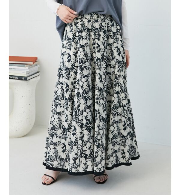  「《手洗い可能》Fanaka別注バイカラーフラワースカート」|スカート|