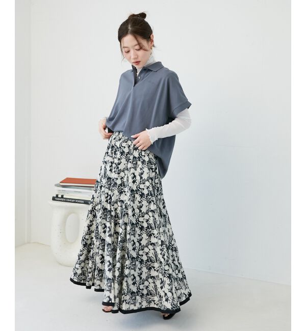  「《手洗い可能》Fanaka別注バイカラーフラワースカート」|スカート|