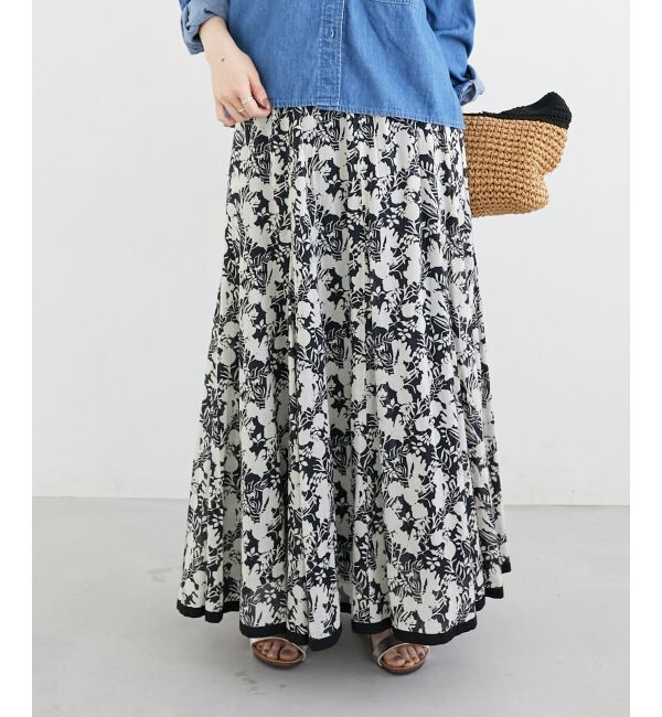  「《手洗い可能》Fanaka別注バイカラーフラワースカート」|スカート|