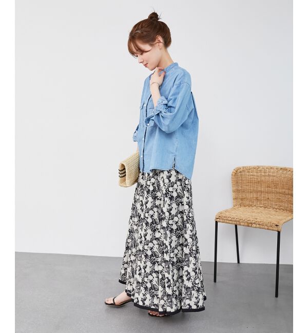  「《手洗い可能》Fanaka別注バイカラーフラワースカート」|スカート|