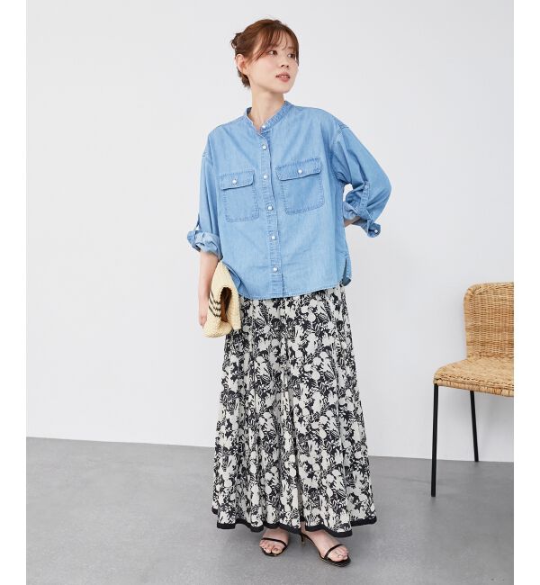  「《手洗い可能》Fanaka別注バイカラーフラワースカート」|スカート|