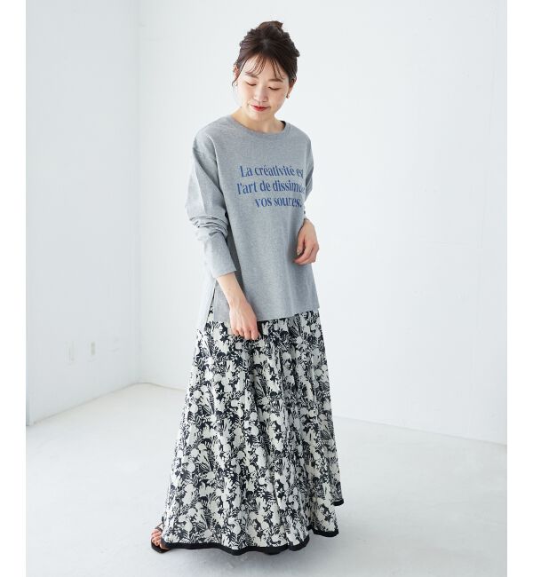  「《手洗い可能》Fanaka別注バイカラーフラワースカート」|スカート|