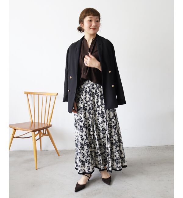  「《手洗い可能》Fanaka別注バイカラーフラワースカート」|スカート|