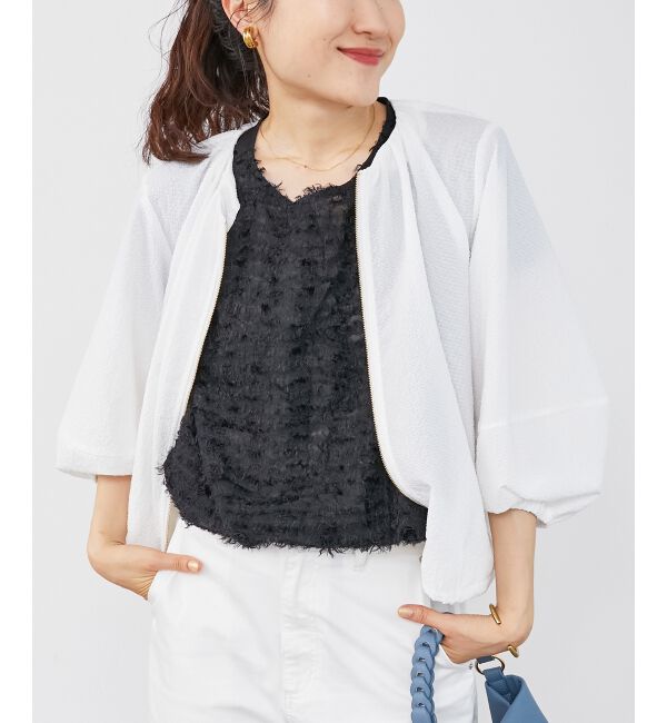  「《手洗い可能》カラミタンブラーランタンスリーブブルゾン」|ブルゾン・スタジャン|