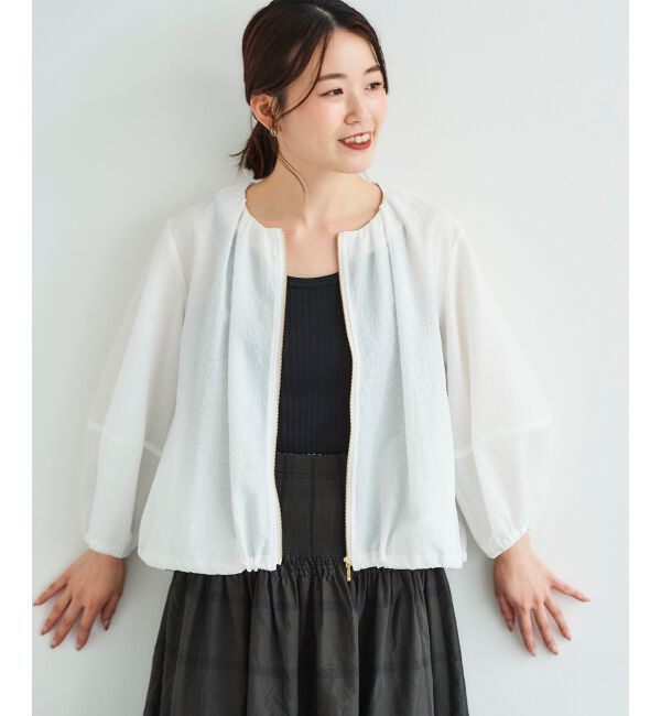  「《手洗い可能》カラミタンブラーランタンスリーブブルゾン」|ブルゾン・スタジャン|