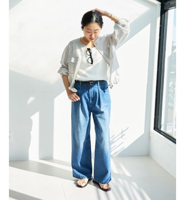 le.coeur blanc「《手洗い可能》フロントポケットメッシュブルゾン」|ブルゾン・スタジャン|