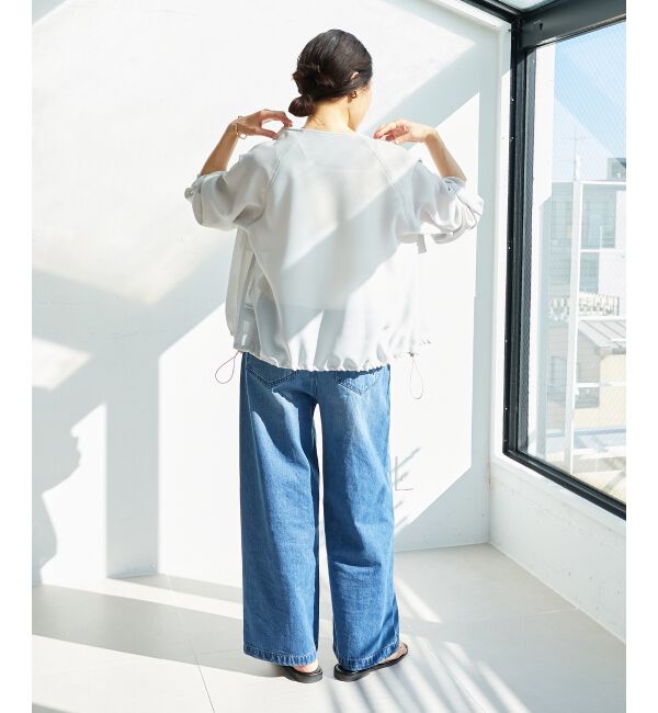 le.coeur blanc「《手洗い可能》フロントポケットメッシュブルゾン」|ブルゾン・スタジャン|