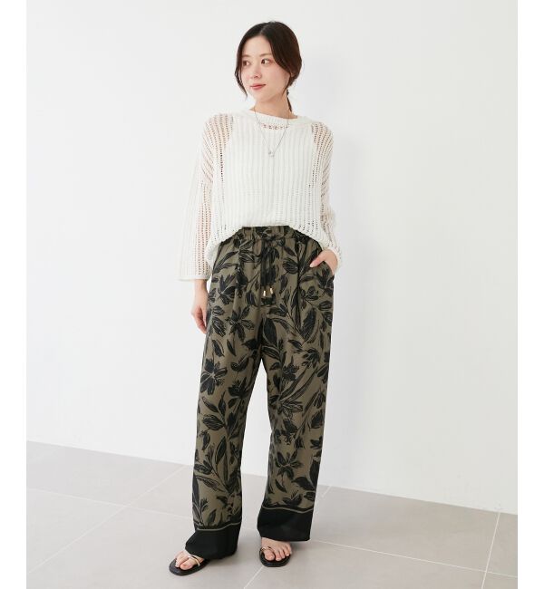  「ハシゴ調透かし柄ホールガーメントニット」|ニット・セーター|