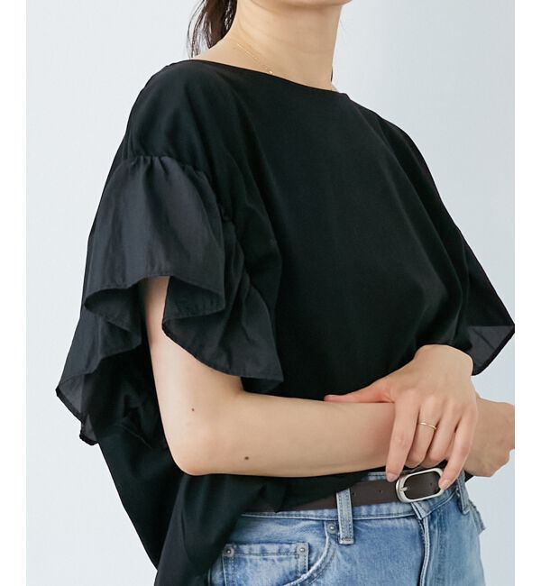  「コットンシルケットコンビカットプルオーバー」|プルオーバー|