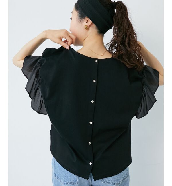  「コットンシルケットコンビカットプルオーバー」|プルオーバー|