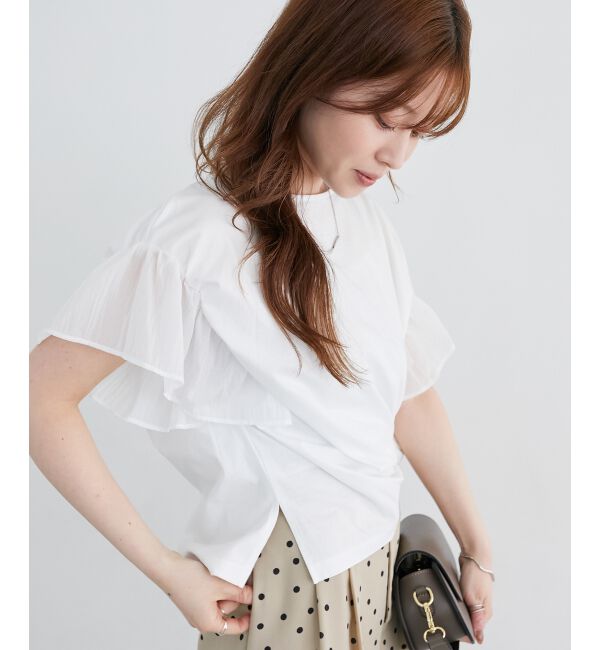  「コットンシルケットコンビカットプルオーバー」|プルオーバー|