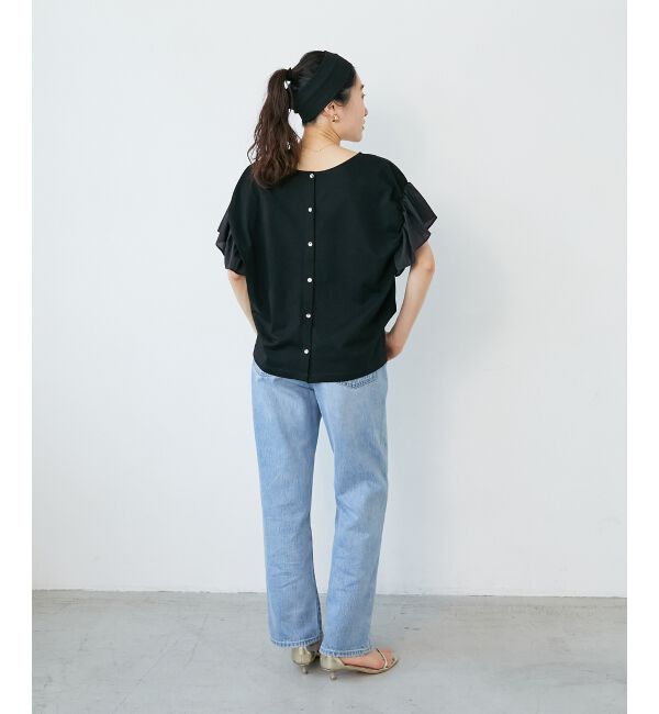  「コットンシルケットコンビカットプルオーバー」|プルオーバー|