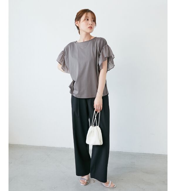  「コットンシルケットコンビカットプルオーバー」|プルオーバー|