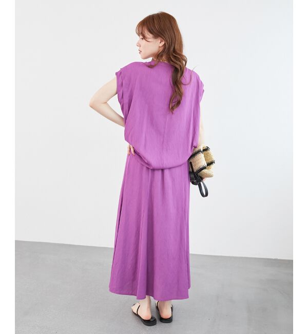  「《リラクシーな履き心地》リネンライクマーメイドスカート」|スカート|